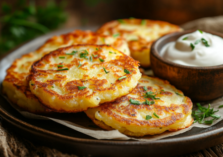 Две картошки и горстка муки — пеку польские «пляцки картофляне». Нежные картофельные лепешки на завтрак и перекус