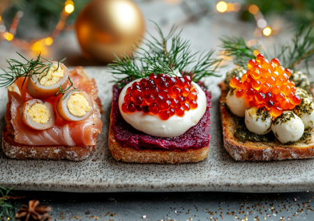 Новогодние закуски за 15 минут: три элегантных варианта к бокалу шампанского