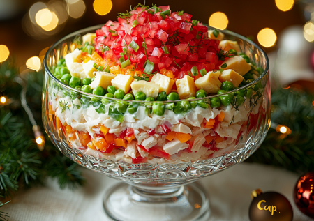 На Новый год готовлю «Красную шапочку»: вкусный и простой салат, чтобы съесть больше овощей