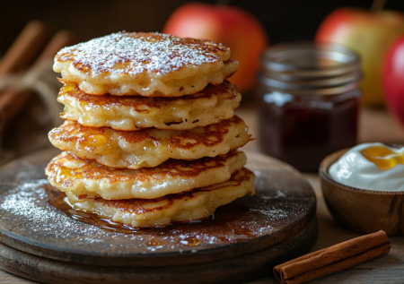Пару яблок и немного муки! Жарю польские яблочные «рацушки». Пушистая и вкусная выпечка к чаю