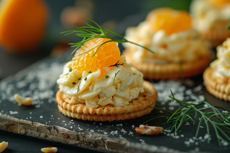 Закуска с мандаринами на Новый год