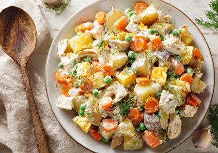 Что будет, если добавить в оливье копченую грушу? Неожиданный рецепт