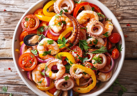 Нежный салат с морским коктейлем, который спасает хозяйку в аврале: простой рецепт с изюминкой, удивляющей гостей