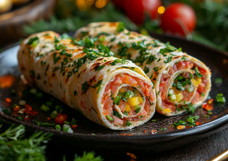 Изумительная закуска для любого праздничного стола: рулет «Светофор» — быстро и вкусно