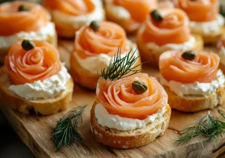 Любимое канапе гостей: красная рыба на хрустящем тосте