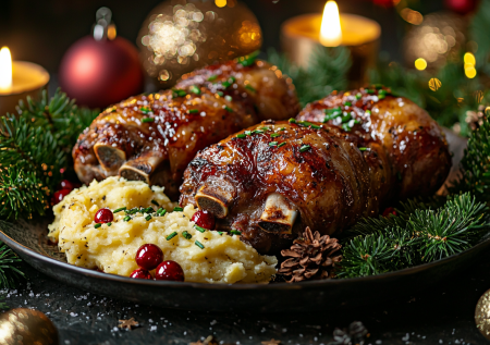 Смело ставьте это горячее в середину новогоднего стола: свиная рулька в апельсиновой глазури