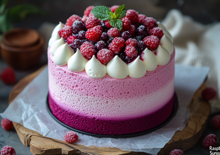 «Птичье молоко» отдыхает! Пеку «Малиновый закат» — безе, миндальный бисквит и ягодное желе. Простой и очень вкусный торт