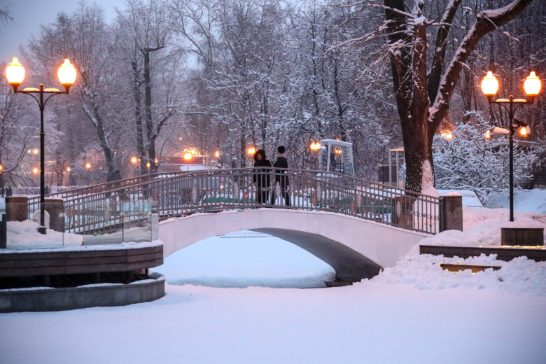 Люди на прогулке в парке