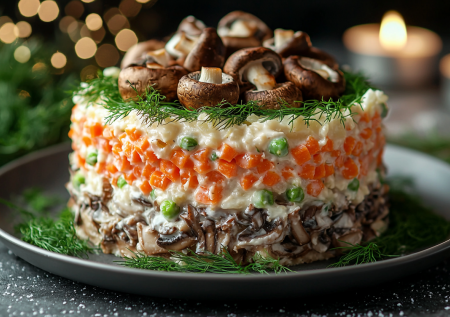 Смело готовьте на Новый год салат «Любаша»: гармоничный ансамбль из простых продуктов