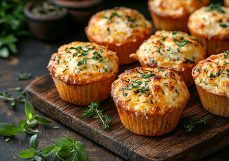 Закусочные кексы «Дружба» — готовлю из плавленых сырков с зеленью: ароматная выпечка с нежной текстурой