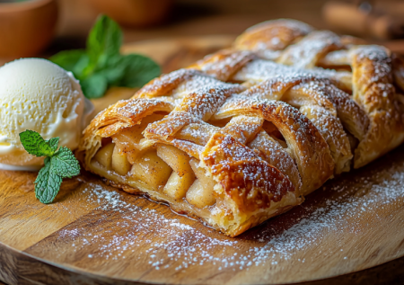 Три яблока и горсть изюма! Запекаю немецкий апфельштрудель. Хрустящий рулет с корицей и ароматом детства