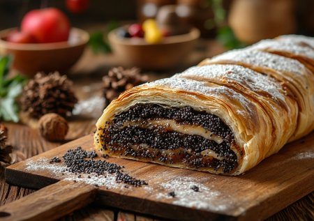 Проще пирожков: ленивый штрудель с маком — элементарный рецепт из слоеного теста