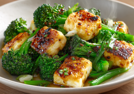 Легкий рецепт низкокалорийного второго: брокколи и тофу за 15 минут