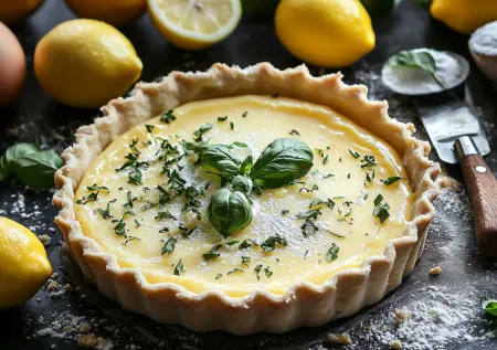 Пирог мечты: лимонный курд из готового песочного теста за полчаса