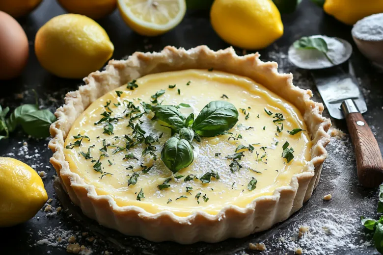 Пирог мечты: лимонный курд из готового песочного теста за полчаса