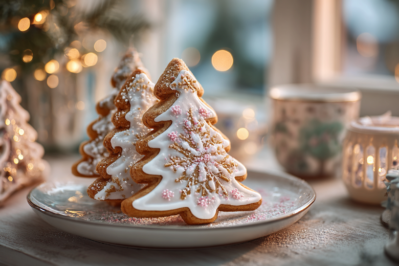 Выпечка к чаю — выпекаем новогоднее пряное печенье в виде елочки