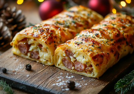 Ленивые пирожки без теста: сосиска, сыр и пюре — трио для вкусной начинки