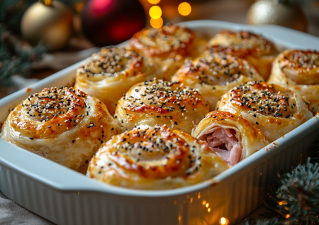 Рецепт-пятиминутка: улитки из лаваша с ветчиной и сыром — секрет в яичной заливке