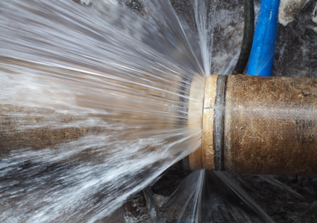 Коммунальная авария «похоронила» легковушки в российском городе