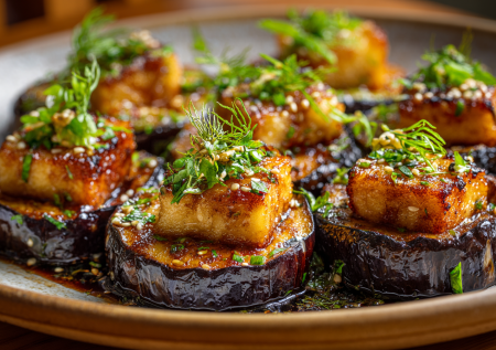 Вкусный рецепт для старого Нового года: баклажаны с тофу на сковороде