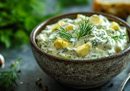 Тот случай, когда соус улучшает любое блюдо: подаем с мясом, пельменями, да просто с сосисками и яйцами — обычный майонез теперь не заходит