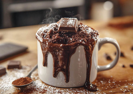 Этот шоколадный десерт готовится в микроволновке быстрее, чем кипит чайник