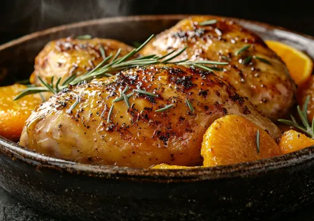 Главное блюдо на Рождество без усилий: сочный окорок с мандаринами