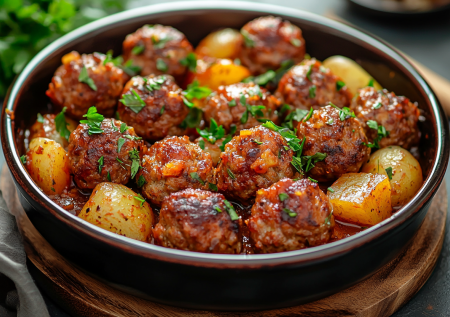 Измир кефтеси: готовлю турецкие фрикадельки с картофелем — быстрый ужин в одной сковороде