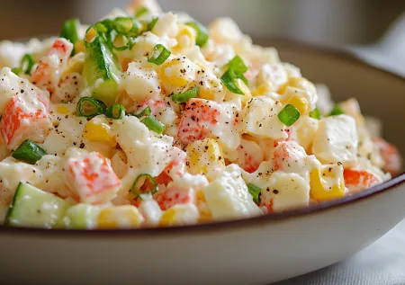 Крабовый салат без риса: нежнее классического,  готовится за пару минут