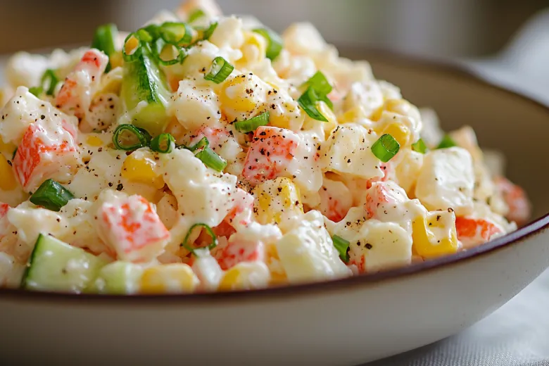 Крабовый салат без риса: рецепт