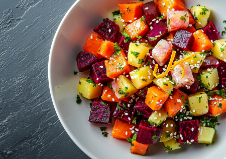 Необычный винегрет для гурманов: сочетание, которое вас удивит