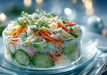 Такой вкусный салат с крабовыми палочками вы еще не ели: добавили кальмара