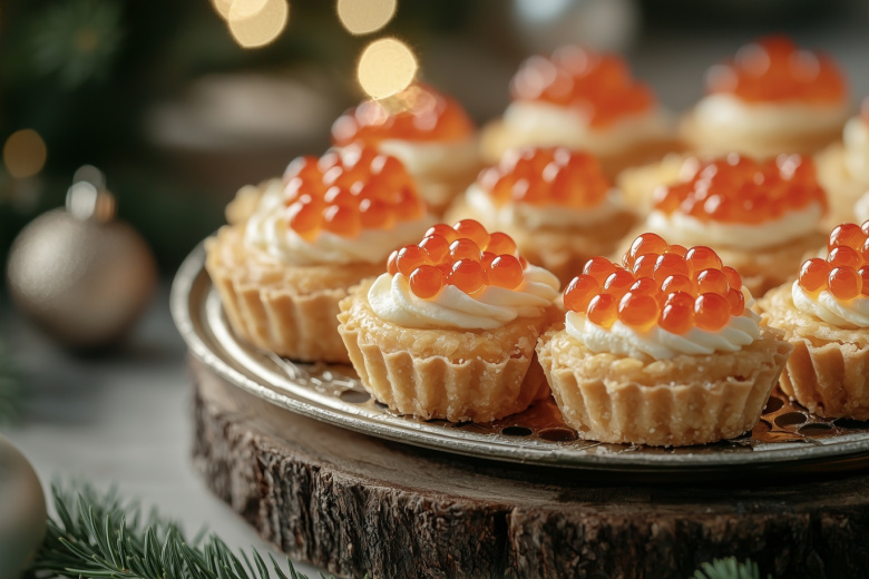 Тарталетки с икрой «Царский снег»: простой рецепт