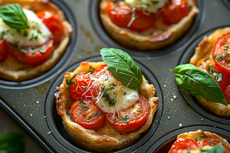 Готовим за 20 минут: аппетитные песочные корзинки с черри и моцареллой