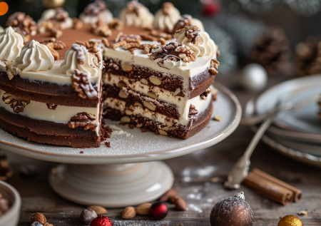 «Пьяный» торт с грецкими орехами: роскошный вкус домашнего десерта