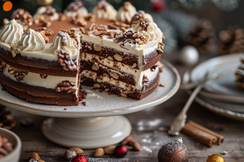 «Пьяный» торт с грецкими орехами: роскошный вкус домашнего десерта