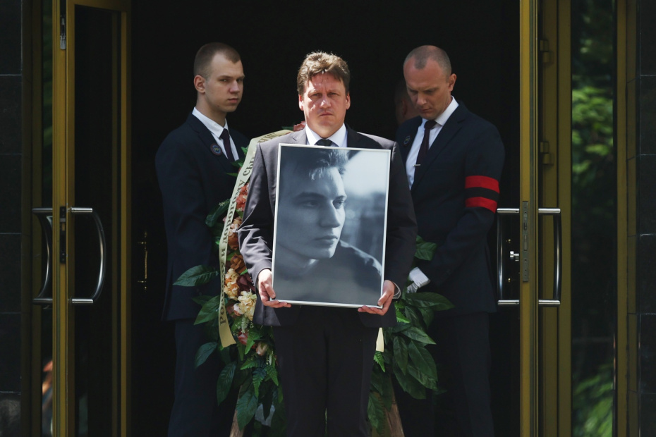 Церемония прощания в Москве с военным фотокорреспондентом NEWS.ru Никитой Цицаги, погибшим при атаке ВСУ под Угледаром