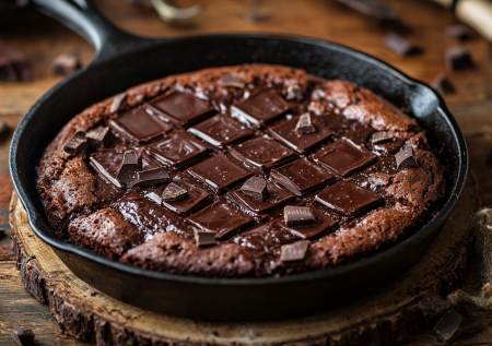 Готовлю шоколадный пирог на сковороде — нежный десерт с молочной пропиткой и глазурью за 20 минут