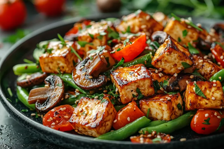 Теплый салат на Новый год: тофу сделает его звездой ужина