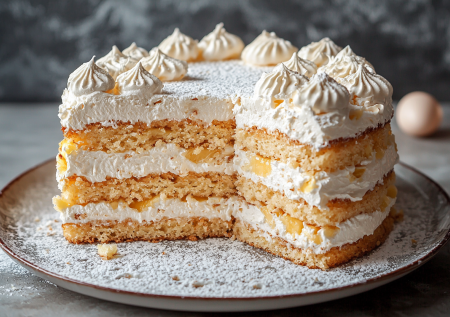 Бисквит, ананасы и сметанный крем! Повторяю легендарный торт «Киевский». Воздушное безе и хрустящие орехи — все вкусно, как раньше