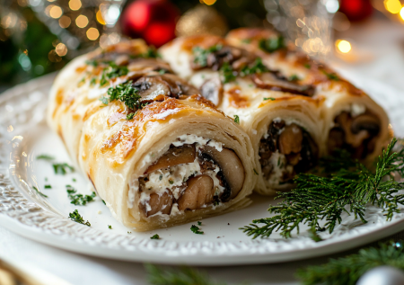 Грибы и сыр заворачиваю в рулет — такую закуску в лаваше сметут за секунду. Простейший рецепт