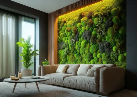 Декоративный мох в интерьере: полное руководство