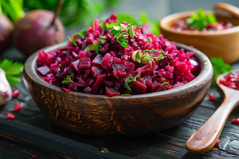 Салат из свеклы с чесноком по ГОСТу: точная рецептура и технология