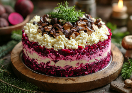 Фантастика, а не салат: «Красная шубка» с курицей — изумительное сочетание слоев