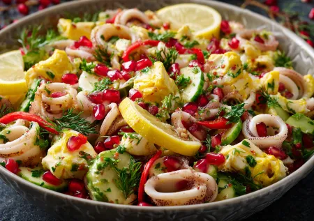 Салат с кальмарами: новогодний рецепт за 20 минут