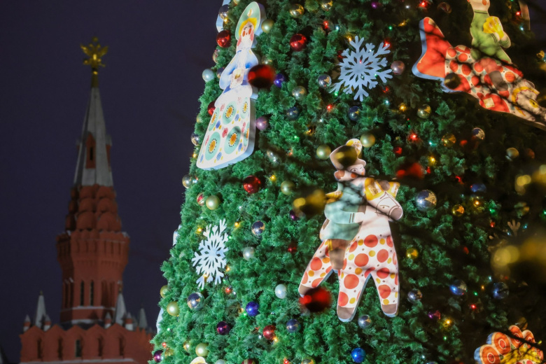 Украшение в центре Москвы к Новому году