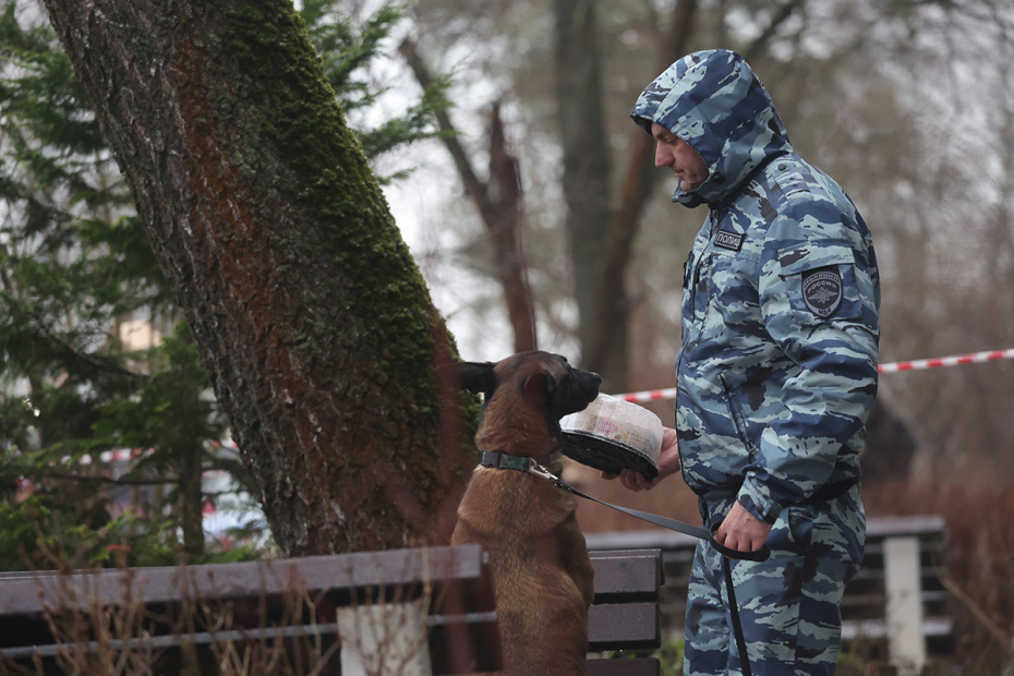 Обстановка возле Успенской школы в поселке Горки-2 Московской области, где школьник напал с ножом на учеников и охранника