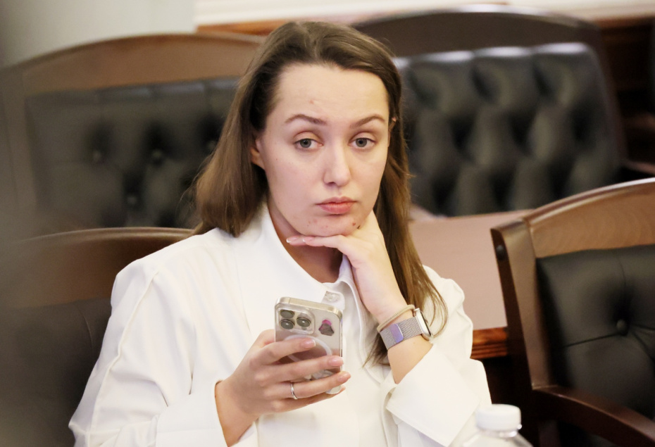 Адвокат Ларисы Долиной Мария Пухова во время рассмотрения жалобы на решения судов по иску о признании недействительной сделки о продаже квартиры в Верховном суде РФ в Москве