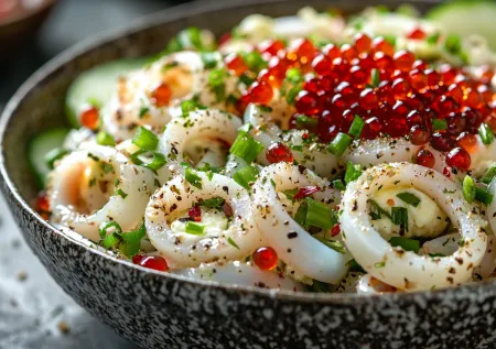 Салат с кальмарами на Новый год: яркий хит стола