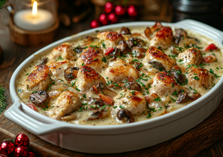 Фрикасе из курицы — быстрый и простой ужин на одной сковороде: по-домашнему вкусное горячее